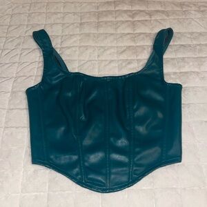 Dark Green Corset style top